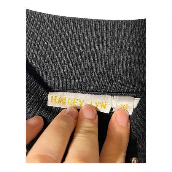 2024. VINTAGE HAILEY LYNN LONG SLEEVE STUDDED SWEATER DRESS‎ SIZE X-LARGE - Picture 4 of 7